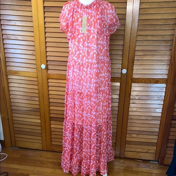NWT Jade Melodytam Coral Patterned Maxi Dress Size XS - Picture 12 of 15